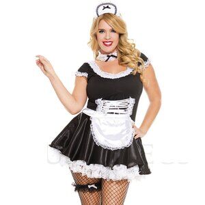 Plus Size French Maid Costume for Women